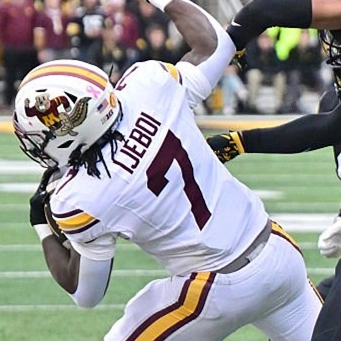 Minnesota Golden Gophers #7 Fame Ijeboi 2025 White Nike F.U.S.E. limited College Football Game Jersey