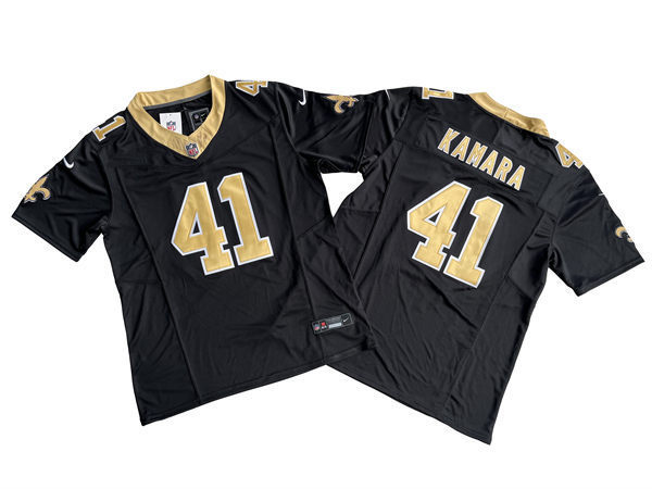 Men's New Orleans Saints #41 Alvin Kamara Black Nike Vapor F.U.S.E. Limited Jersey