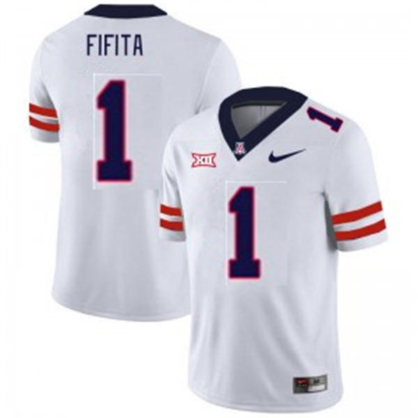 Mens Youth Arizona Wildcats #1 Noah Fifita Nike 2025 XII White Football Game Jersey