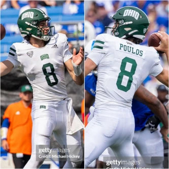 Ohio Bobcats #8 Nick Poulos 2024 White College Football Game Jersey