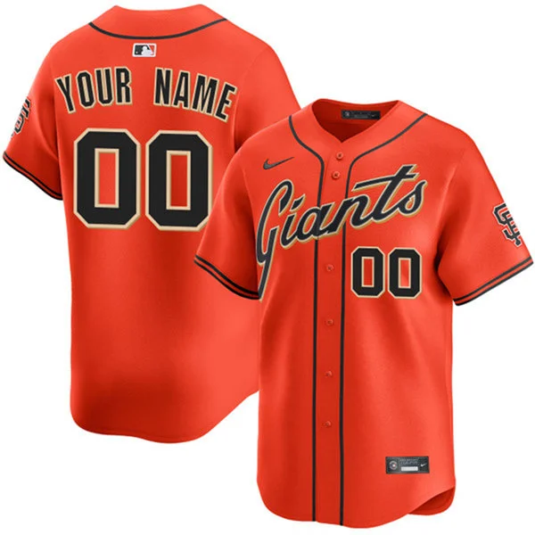 San Francisco Giants Custom Nike Orange Alternate Limited Jersey