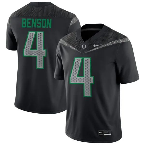 Oregon Ducks #4 Malik Benson 2025 Black GENERATION O FLY ERA F.U.S.E. Limmited Football Game Jersey