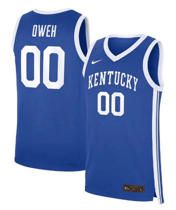 Kentucky Wildcats #00 Otega Oweh Royal College Basketball Game Jersey