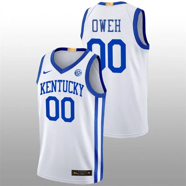 Kentucky Wildcats #00 Otega Oweh White College Basketball Game Jersey