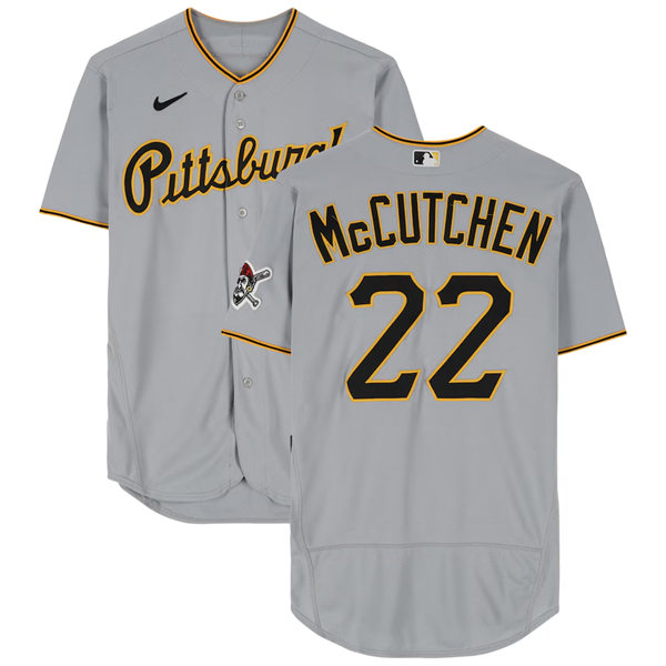 Mens Pittsburgh Pirates #22 Andrew McCutchen Nike Gray Road Limited  Player Jersey