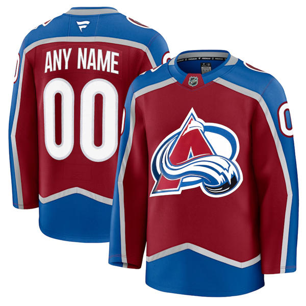 Youth Colorado Avalanche Custom Fanatics Burgundy Home Primegreen Player Jersey