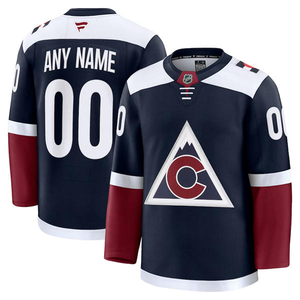 Men's Colorado Avalanche Fanatics Navy Alternate Authentic Custom Jersey