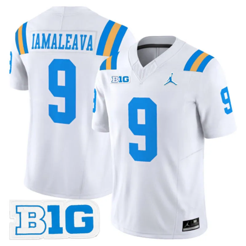UCLA Bruins #9 Nico Iamaleava 2025 BIG White Football Game Jersey