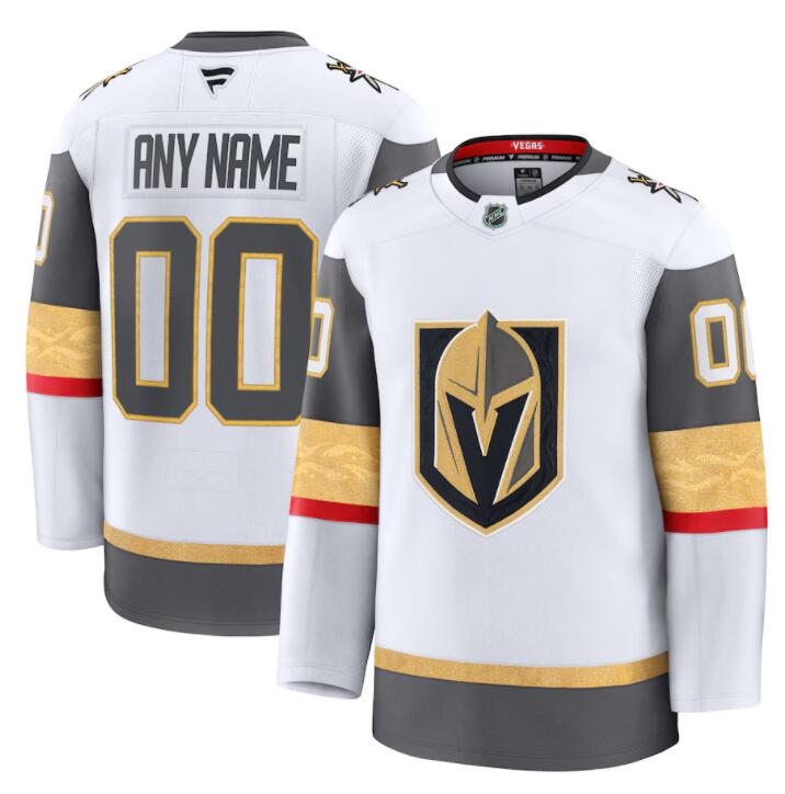 Men's Vegas Golden Knights Custom Fanatics Away White Jersey