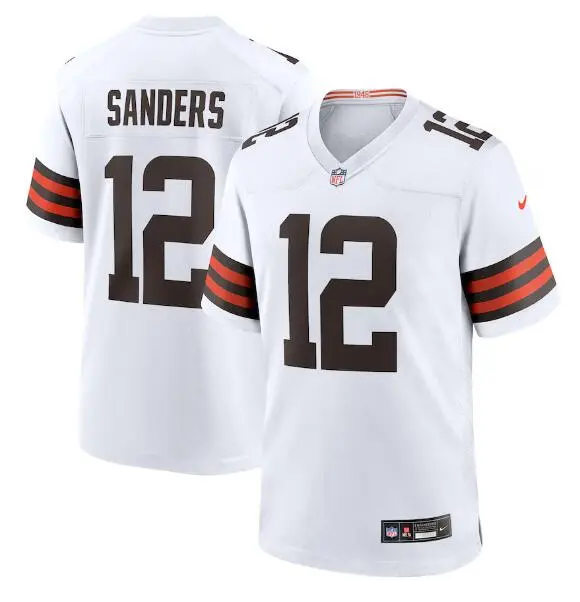 Youth Cleveland Browns #12 Shedeur Sanders Nike White Away Limited Jersey