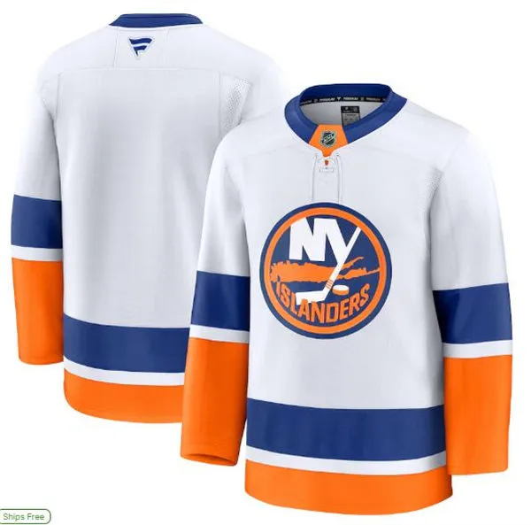 Men's New York Islanders Blank Fanatics Away White Team Jersey