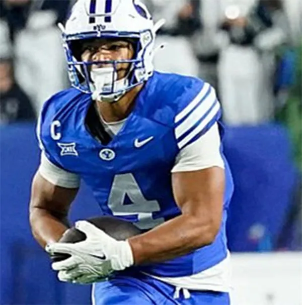 BYU Cougars #4 LJ Martin Royal College Football Game Jersey