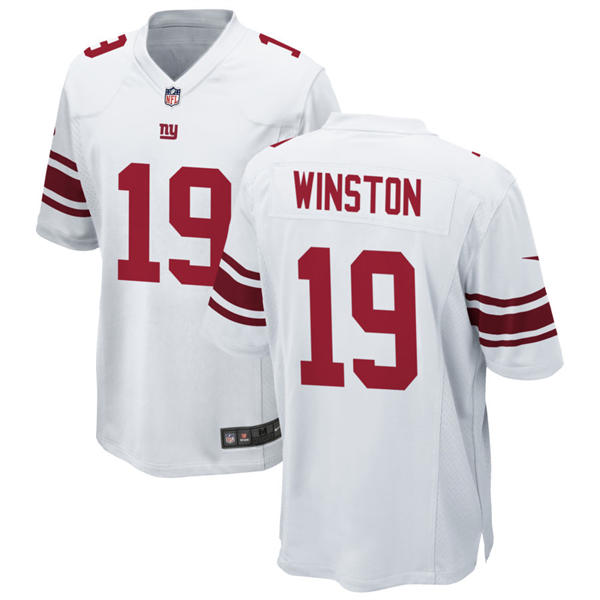 Men's New York Giants #19 Jameis Winston Nike White Vapor Untouchable Limited Jersey