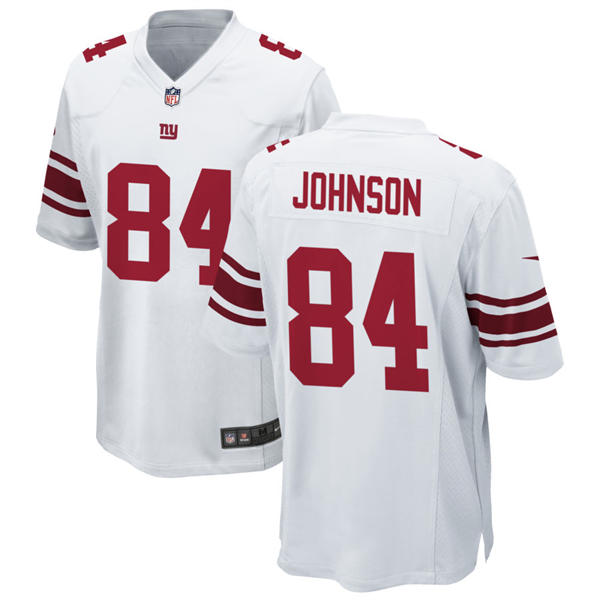 Men's New York Giants #84 Theo Johnson Nike White Vapor Untouchable Limited Jersey