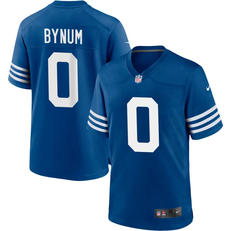 Mens Indianapolis Colts #0 Camryn Bynum Nike Royal Alternate Retro Vapor Limited Jersey