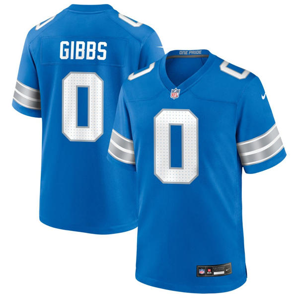 Womens Detroit Lions #0 Jahmyr Gibbs 2025 Blue Limited Jersey