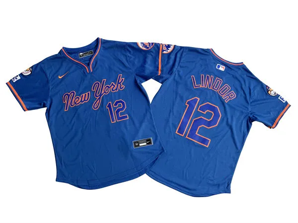 Mens New York Mets #12 Francisco Lindor Nike 2025 Royal Pullover Alternate 2nd Limited Jersey