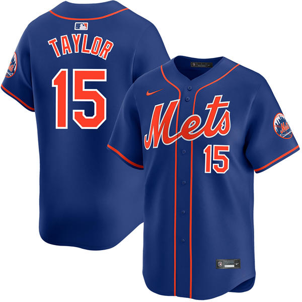 Mens New York Mets #15 Tyrone Taylor Nike Royal Orange Alternate Limited Player Jersey