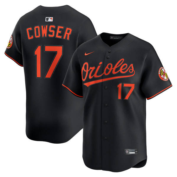Mens Baltimore Orioles #17 Colton Cowser Nike Black Alternate Limited Jersey