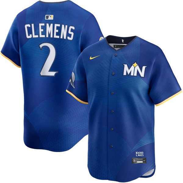 Mens Minnesota Twins #2 Kody Clemens Nike Royal City Connect Limited Jersey