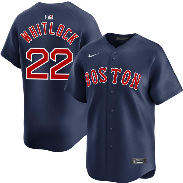 Mens Boston Red Sox #22 Garrett Whitlock Nike Navy Alternate Limted Jersey