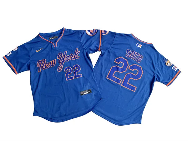 Mens New York Mets #22 Juan Soto Nike 2025 Royal Pullover Alternate 2nd Limited Jersey