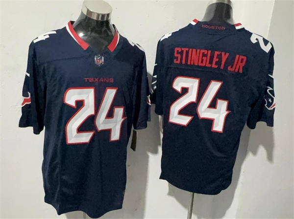 Men's Houston Texans #24 Derek Stingley Jr Nike 2024 Navy Alternate F.U.S.E. Limited Player Jersey