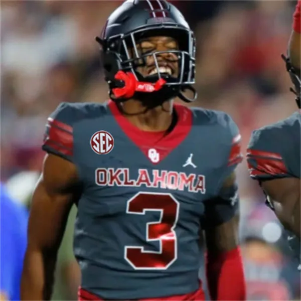 Oklahoma Sooners #3 Robert Spears-Jennings Anthracite College Football Game Jersey