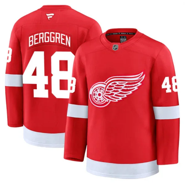 Men's Detroit Red Wings #48 Jonatan Berggren Fanatics Home Red Jersey