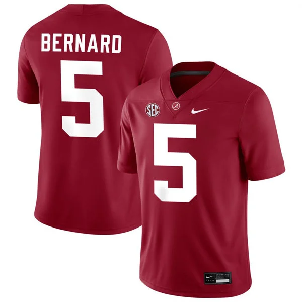 Mens Youth Alabama Crimson Tide #5 Germie Bernard Maroon College Football Game Jersey