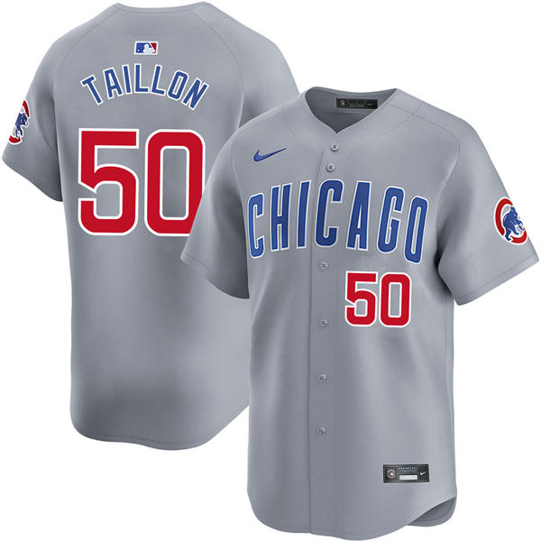 Mens Chicago Cubs #50 Jameson Taillon Nike Gray Road Limited Player Jersey