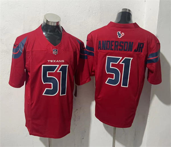 Men's Houston Texans #51 Will Anderson Jr.  Nike 2024 Red Alternate F.U.S.E. Limited Player Jersey