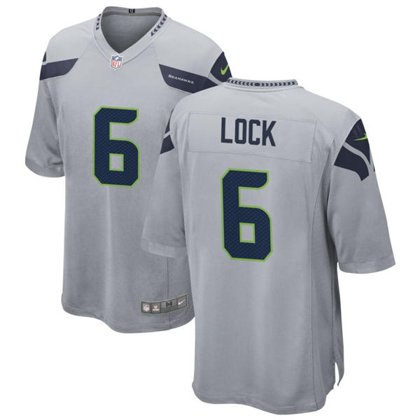 Womens Seattle Seahawks #6 Drew Lock Nike Gray Alternate Limited Jersey