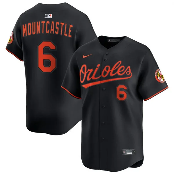 Mens Baltimore Orioles #6 Ryan Mountcastle Nike Black Alternate Limited Jersey