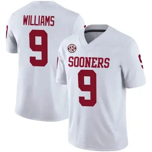 Oklahoma Sooners #9 Gentry Williams White SEC Football Game Jersey
