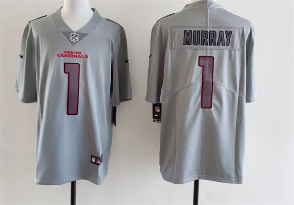 Men's Arizona Cardinals #1 Kyler Murray Gray Atmosphere Fashion Game Jersey