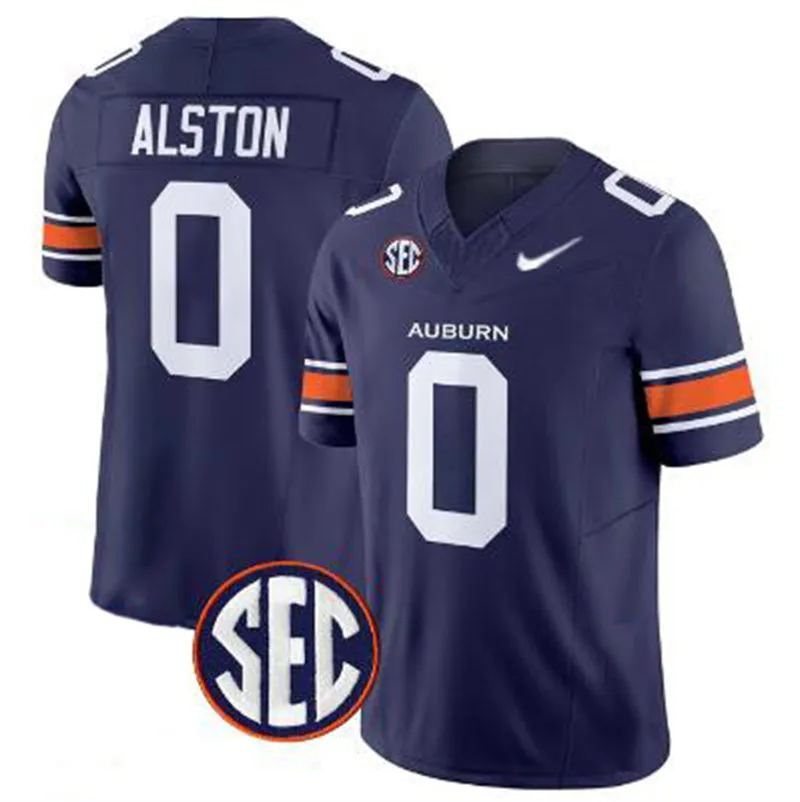 Auburn Tigers #0 Damari Alston 2025 Nike Navy Football Game Jersey