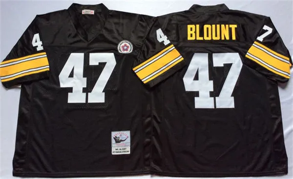 Mitchell&Ness Pittsburgh Steelers #47 Mel Blount Black Throwback Jersey