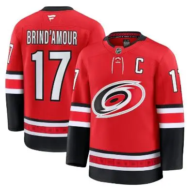 Mens Carolina Hurricanes Retired Player #17 Rod Brind'Amour Fanatics Home Red Jersey