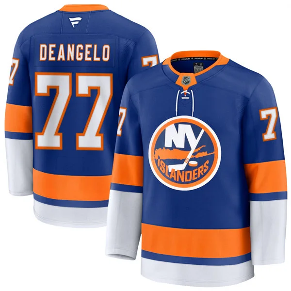 Mens New York Islanders #77 Tony DeAngelo Fanatics Royal Home Premium Player Jersey