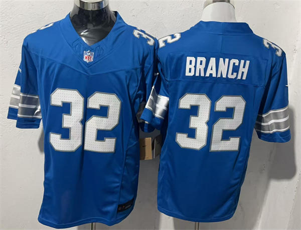 Mens Detroit Lions #32 Brian Branch Nike 2024 Blue Vapor F.U.S.E. Limited Jersey