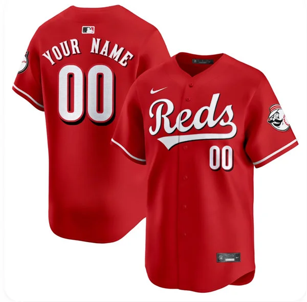 Cincinnati Reds Custom Nike Scarlet Alternate Reds Limited Jersey