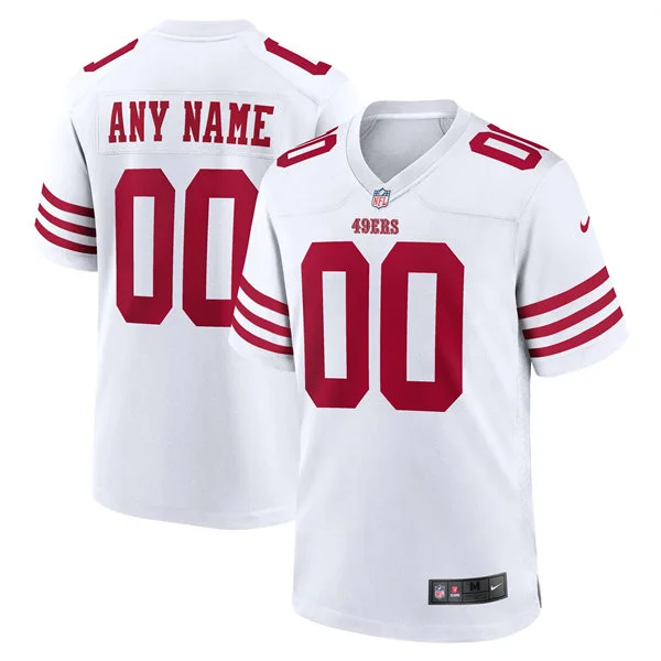 San Francisco 49ers Custom Nike Home White F.U.S.E. Vapor Limited Jersey