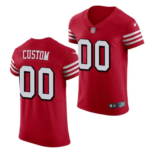 San Francisco 49ers Custom Nike Scarlet Alternate F.U.S.E. Vapor Limited Jersey