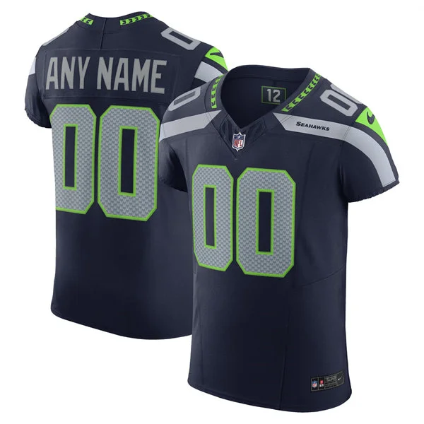Seattle Seahawks Custom Nike Navy Vapor F.U.S.E. Limited Jersey