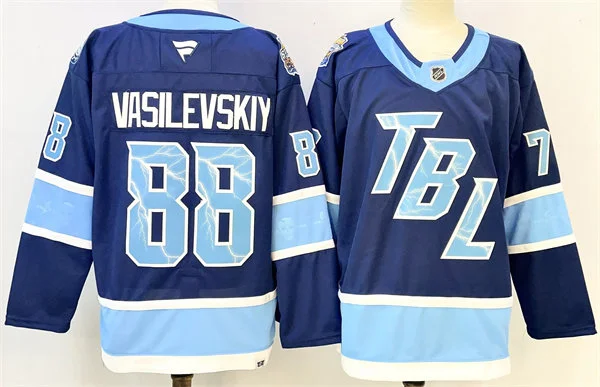 Tampa Bay Lightning #88 Andrei Vasilevskiy 2026 Stadium Series Premium Jersey Blue