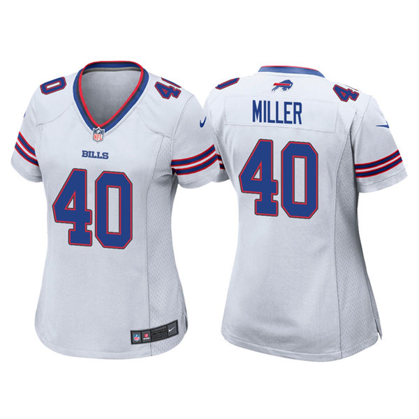 Women's Buffalo Bills #40 Von Miller Nike White Limited Jersey