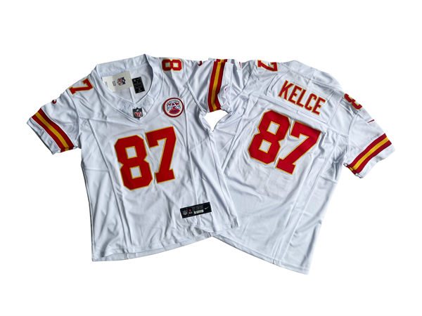 Womens Kansas City Chiefs #87 Travis Kelce White F.U.S.E. Limited Jersey