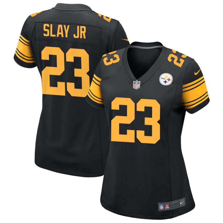 Women's Pittsburgh Steelers #23 Darius Slay Jr Nike Black Alternate 2 Limited Jersey