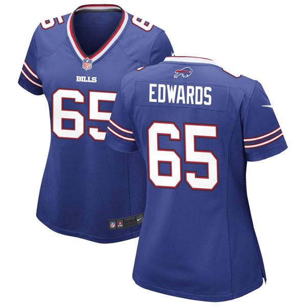 Women's Buffalo Bills #65 Mike Edwards Nike Royal Team Color Limited Player Jersey